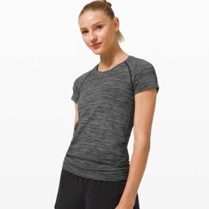 Lululemon Swiftly Tech Short Sleeve 2.0 Prism Stripe Rhino Grey Multi sz 6
